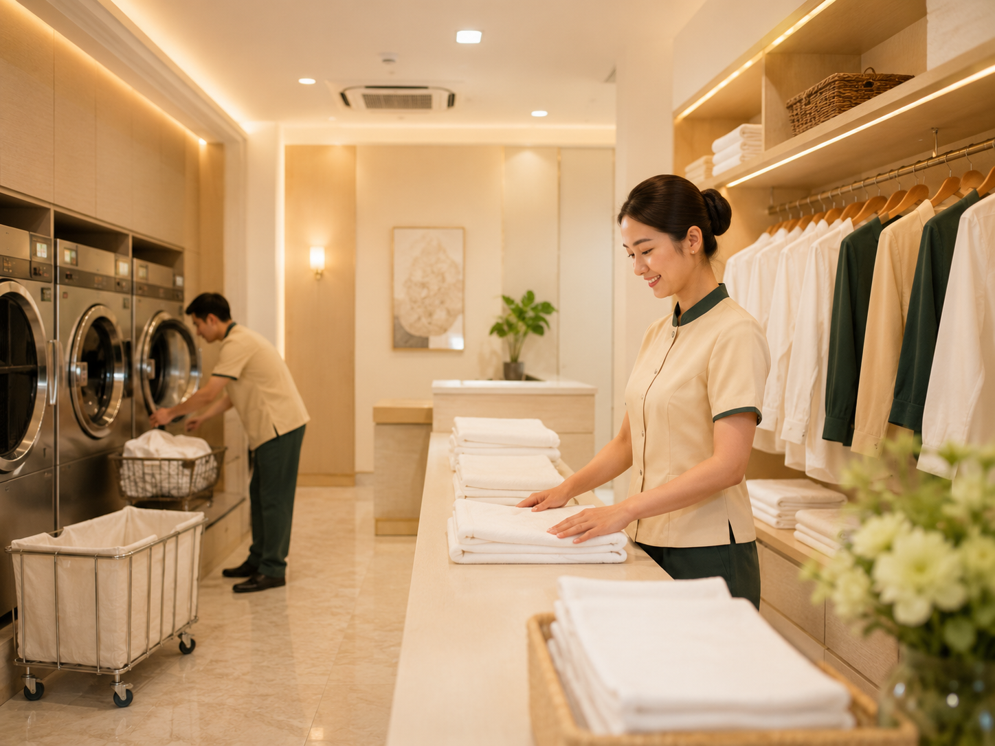 Premium laundry shop interior